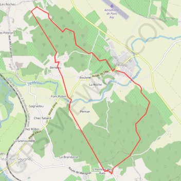 Itinéraire Jonzac-Rando, distance, dénivelé, altitude, carte, profil, trace GPS