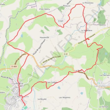 Itinéraire Rando Haute Rivoire, distance, dénivelé, altitude, carte, profil, trace GPS