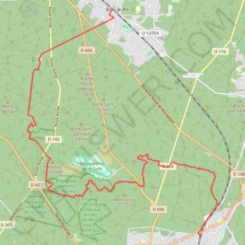 Itinéraire Bois-le-Roi - Fontainebleau - Avon, distance, dénivelé, altitude, carte, profil, trace GPS
