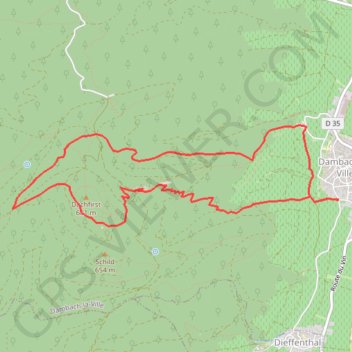 Itinéraire Château du Bernstein, distance, dénivelé, altitude, carte, profil, trace GPS