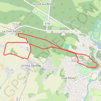 Itinéraire Le Parc du château de la Roche Bagnoles, distance, dénivelé, altitude, carte, profil, trace GPS