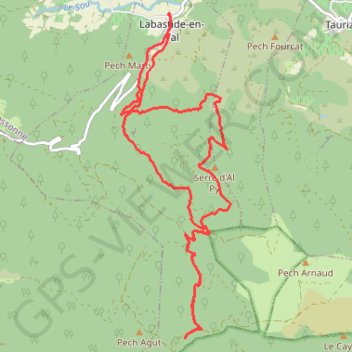 Itinéraire Labastide en Val 16.7 538, distance, dénivelé, altitude, carte, profil, trace GPS