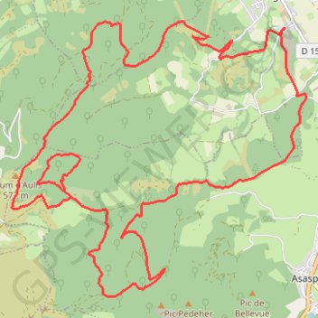 Itinéraire 06 bugangue, distance, dénivelé, altitude, carte, profil, trace GPS