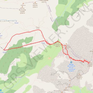 Itinéraire Pointe Percée, distance, dénivelé, altitude, carte, profil, trace GPS