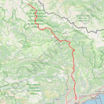 Itinéraire Saint-Dalmas-le-Selvage - Nice, distance, dénivelé, altitude, carte, profil, trace GPS