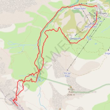 Itinéraire Hourquette de Héas, distance, dénivelé, altitude, carte, profil, trace GPS