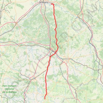Itinéraire De Mardié dans le Loiret à Sugère dans l'Indre, distance, dénivelé, altitude, carte, profil, trace GPS