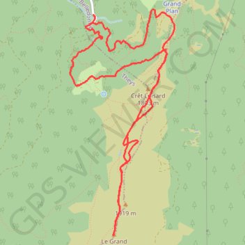 Itinéraire Belledonne - le Grand Rocher, distance, dénivelé, altitude, carte, profil, trace GPS