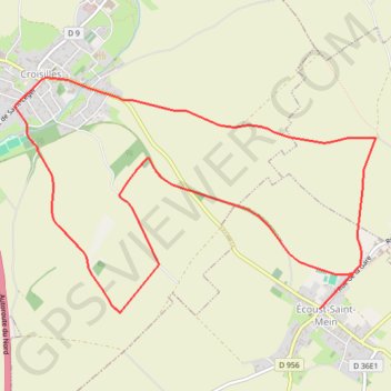 Itinéraire Sentier de la Voie Verte - Écoust-Saint-Mein, distance, dénivelé, altitude, carte, profil, trace GPS
