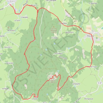 Itinéraire Araules Le Mont Lizieux, distance, dénivelé, altitude, carte, profil, trace GPS