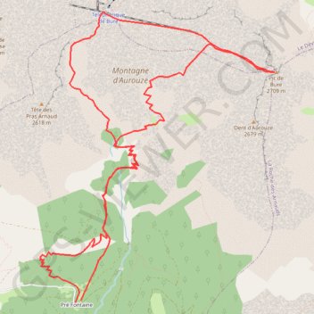 Itinéraire Le Pic de Bure, distance, dénivelé, altitude, carte, profil, trace GPS