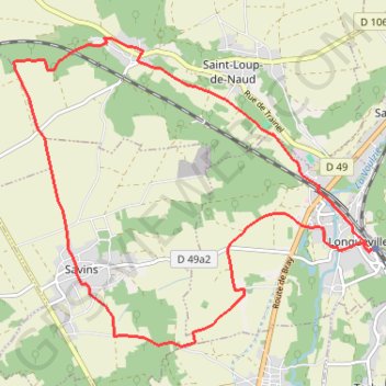 Itinéraire Les trois villages - Longueville, distance, dénivelé, altitude, carte, profil, trace GPS