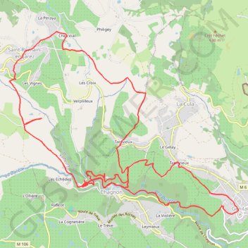 Itinéraire Autour de Chagnon, distance, dénivelé, altitude, carte, profil, trace GPS