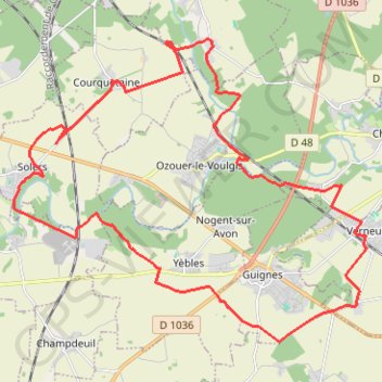 Itinéraire Courquetaine 30km-16747213-16871731, distance, dénivelé, altitude, carte, profil, trace GPS