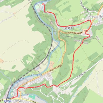 Itinéraire Sortie vélo dans l'après-midi, distance, dénivelé, altitude, carte, profil, trace GPS