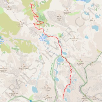 Itinéraire Lac Bleu de Maniportet, distance, dénivelé, altitude, carte, profil, trace GPS