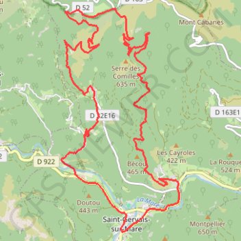 Itinéraire Col du Layrac, distance, dénivelé, altitude, carte, profil, trace GPS