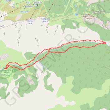 Itinéraire Rencontre avec les Chardons bleus, distance, dénivelé, altitude, carte, profil, trace GPS