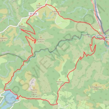 Itinéraire Endarlatsa - Endara, distance, dénivelé, altitude, carte, profil, trace GPS