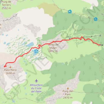 Itinéraire Le pic peric, distance, dénivelé, altitude, carte, profil, trace GPS