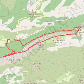 Itinéraire Sainte Baume - Pas de l'Ai, distance, dénivelé, altitude, carte, profil, trace GPS