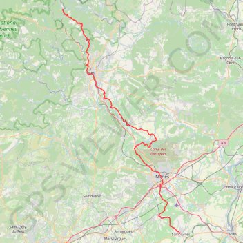 Itinéraire GR 700 : De Chamborigaud à Saint-Gilles (Gard), distance, dénivelé, altitude, carte, profil, trace GPS