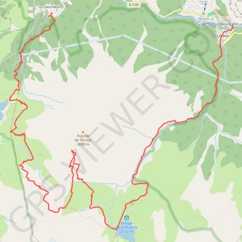Itinéraire Aiguille de Venosc, distance, dénivelé, altitude, carte, profil, trace GPS