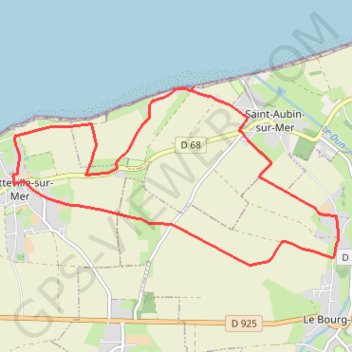 Itinéraire Valleuse de Saussemere - Sotteville-sur-Mer, distance, dénivelé, altitude, carte, profil, trace GPS