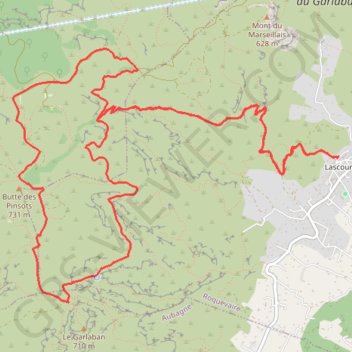 Itinéraire Plan de l'Aigle Garlaban, distance, dénivelé, altitude, carte, profil, trace GPS
