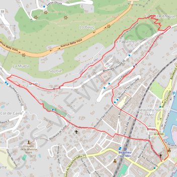 Itinéraire Petite Afrique, distance, dénivelé, altitude, carte, profil, trace GPS