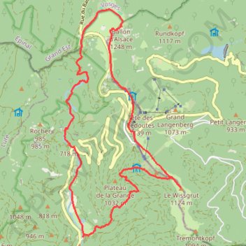 Itinéraire D'une vierge à l'autre, distance, dénivelé, altitude, carte, profil, trace GPS