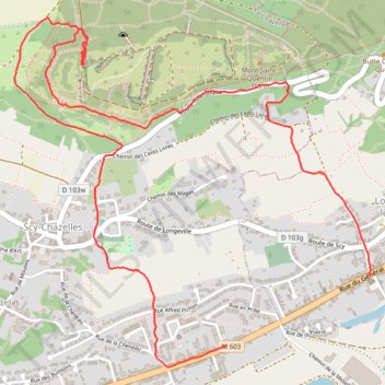 Itinéraire Scy-Bas - Fort-Girardin_Longeville, distance, dénivelé, altitude, carte, profil, trace GPS
