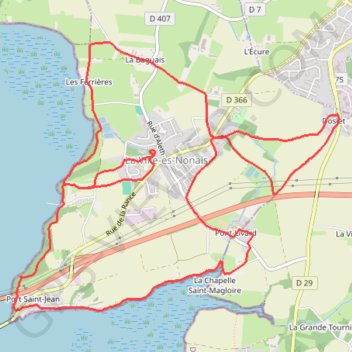 Itinéraire la ville es n (ONES) 12.6 km, distance, dénivelé, altitude, carte, profil, trace GPS