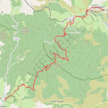 Itinéraire Stevenson - Etape 1, distance, dénivelé, altitude, carte, profil, trace GPS