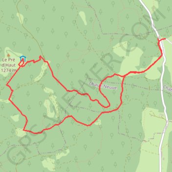 Itinéraire Refuge des Près-d'Haut, distance, dénivelé, altitude, carte, profil, trace GPS