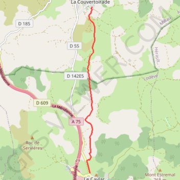 Itinéraire Le Caylar - La Couvertoirade, distance, dénivelé, altitude, carte, profil, trace GPS