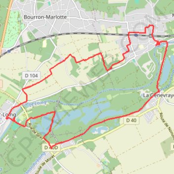 Itinéraire Randonnée au départ de Gretz-sur-Loing, distance, dénivelé, altitude, carte, profil, trace GPS