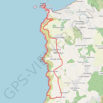 Itinéraire Falaises de Tredrez, distance, dénivelé, altitude, carte, profil, trace GPS