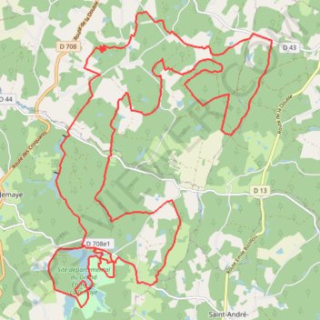 Itinéraire Lac La Jamaye 36 kms, distance, dénivelé, altitude, carte, profil, trace GPS