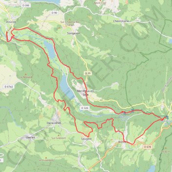 Itinéraire 2ème jour trek Jura, distance, dénivelé, altitude, carte, profil, trace GPS