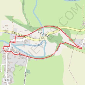 Itinéraire La Thiérache vue d'Ohis, distance, dénivelé, altitude, carte, profil, trace GPS