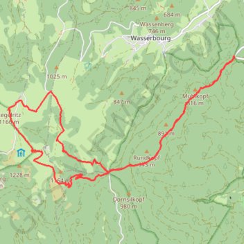 Itinéraire Col de Firstplan - Petit Ballon, distance, dénivelé, altitude, carte, profil, trace GPS