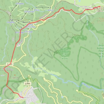 Itinéraire Raquettes au Mont Aigoual, distance, dénivelé, altitude, carte, profil, trace GPS