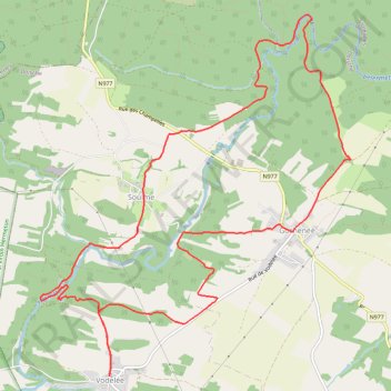 Itinéraire Vodelée - Trail de la Bonne Fontaine, distance, dénivelé, altitude, carte, profil, trace GPS