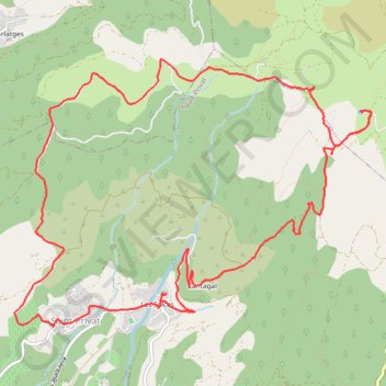 Itinéraire Les Salces - la Source du Goutal - le Pas de l'Azé, distance, dénivelé, altitude, carte, profil, trace GPS