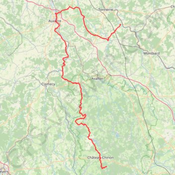 Itinéraire Etape 6 / Pacy-L'Instant Présent - Fachin- Moulin des Morvans, distance, dénivelé, altitude, carte, profil, trace GPS