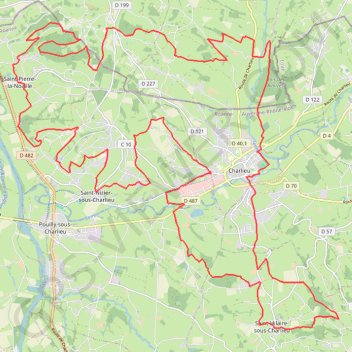 Itinéraire Autour de Charlieu, distance, dénivelé, altitude, carte, profil, trace GPS