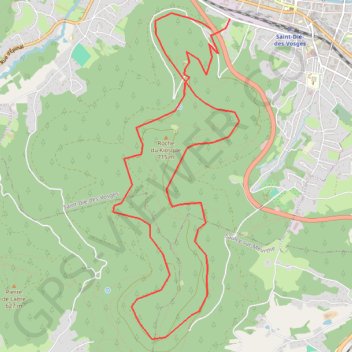 Itinéraire Saint dié, massif du Kemberg, distance, dénivelé, altitude, carte, profil, trace GPS
