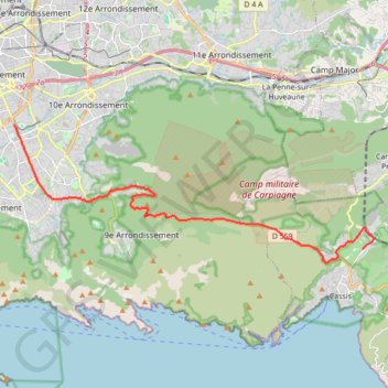 Itinéraire MARSEILLE CASSIS 2021, distance, dénivelé, altitude, carte, profil, trace GPS