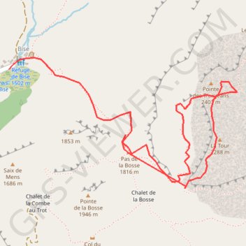Itinéraire Cornettes de Bise, distance, dénivelé, altitude, carte, profil, trace GPS